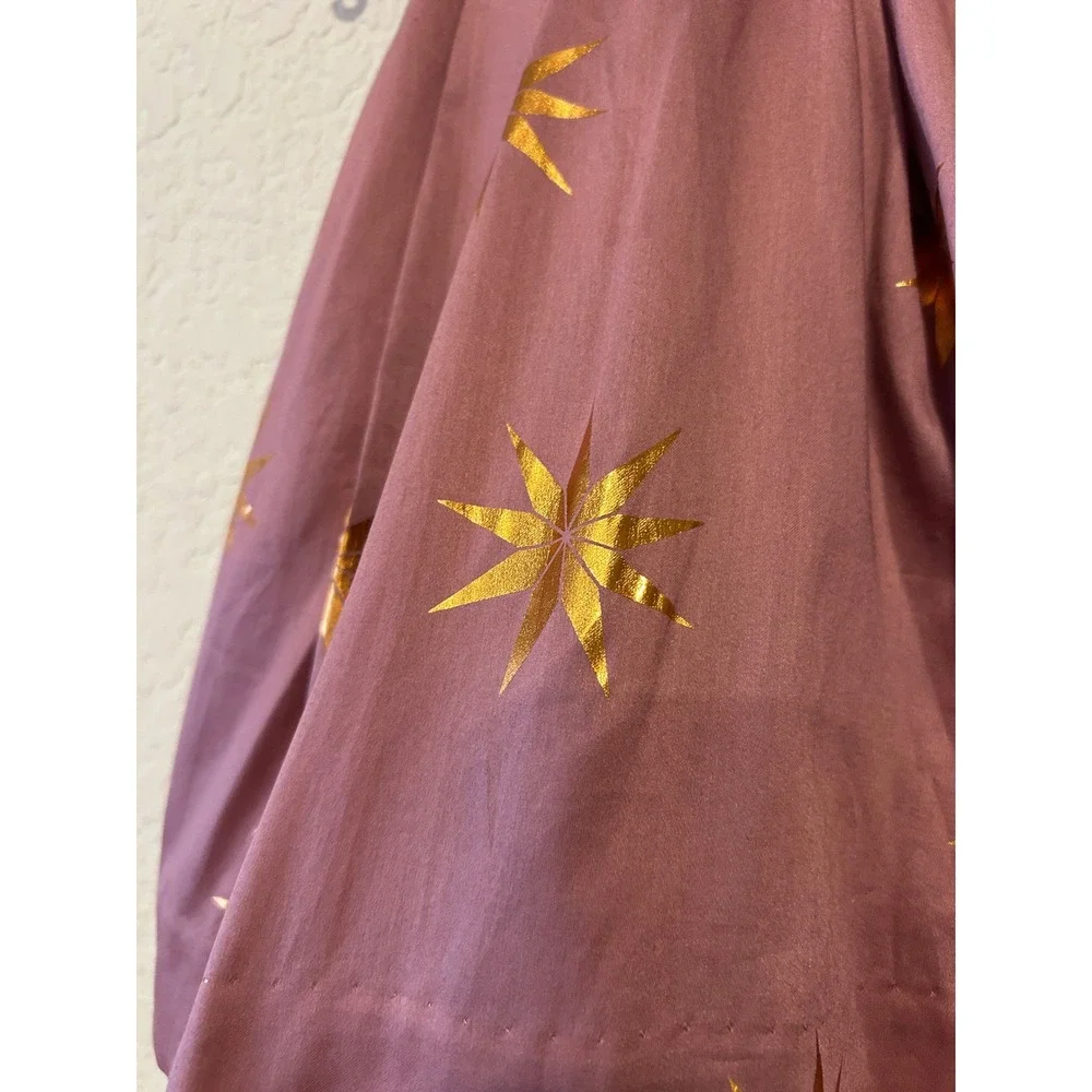 Tea‎ Collection Baby Girl Dress with Bloomers Sz 9-12M Pink Gold Scandi Star NWT